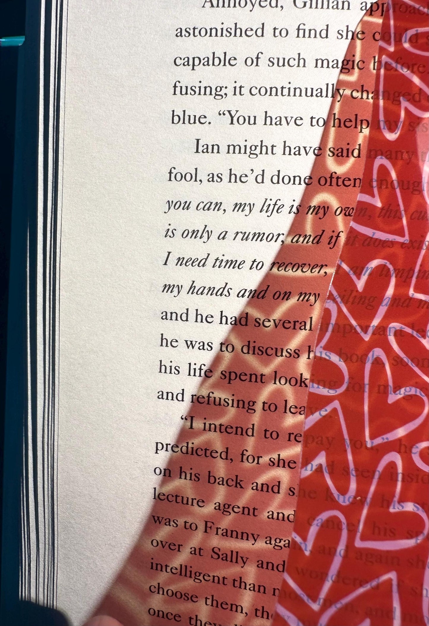 Red Heart Transparent Bookmark – Valentine’s Day Gift | Cute Aesthetic Gift for Book Lovers